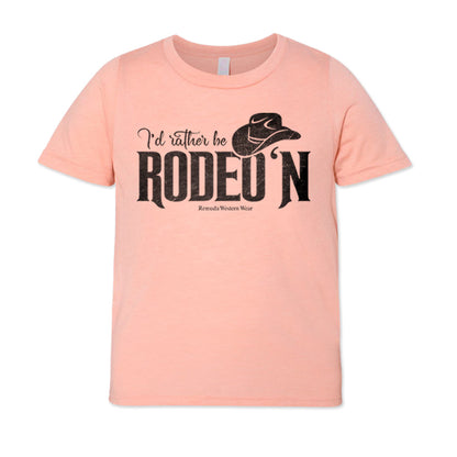 I'd Rather Be Rodeo'n - Youth Western Tee