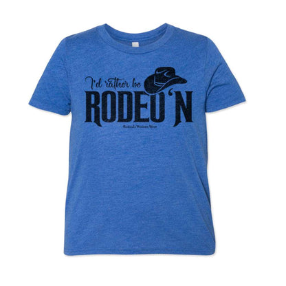 I'd Rather Be Rodeo'n - Youth Western Tee
