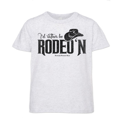 I'd Rather Be Rodeo'n - Youth Western Tee