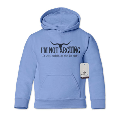 I'm Not Arguing, I'm Just Explaining Why I'm Right - Youth Western Pullover Hoodie