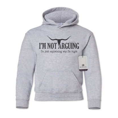 I'm Not Arguing, I'm Just Explaining Why I'm Right - Youth Western Pullover Hoodie