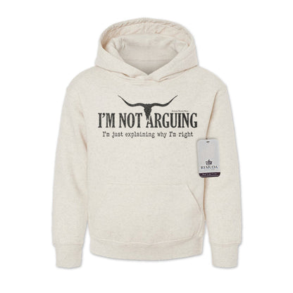 I'm Not Arguing, I'm Just Explaining Why I'm Right - Youth Western Pullover Hoodie