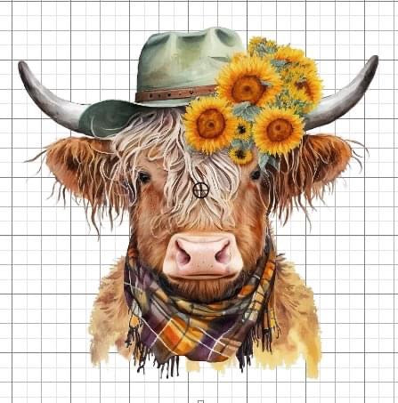 Highlands Cow sublimation transfer Paper