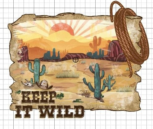 Keep it wild Western sublimation transfer Paper