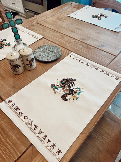 The Bronc Placemat Set of 4