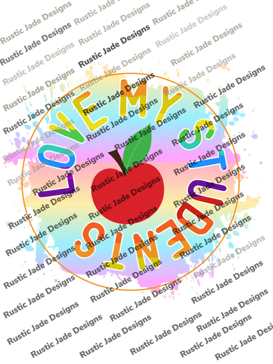 Love my Students sublimation transfer Paper