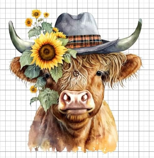 Highlands Cow sublimation transfer Paper