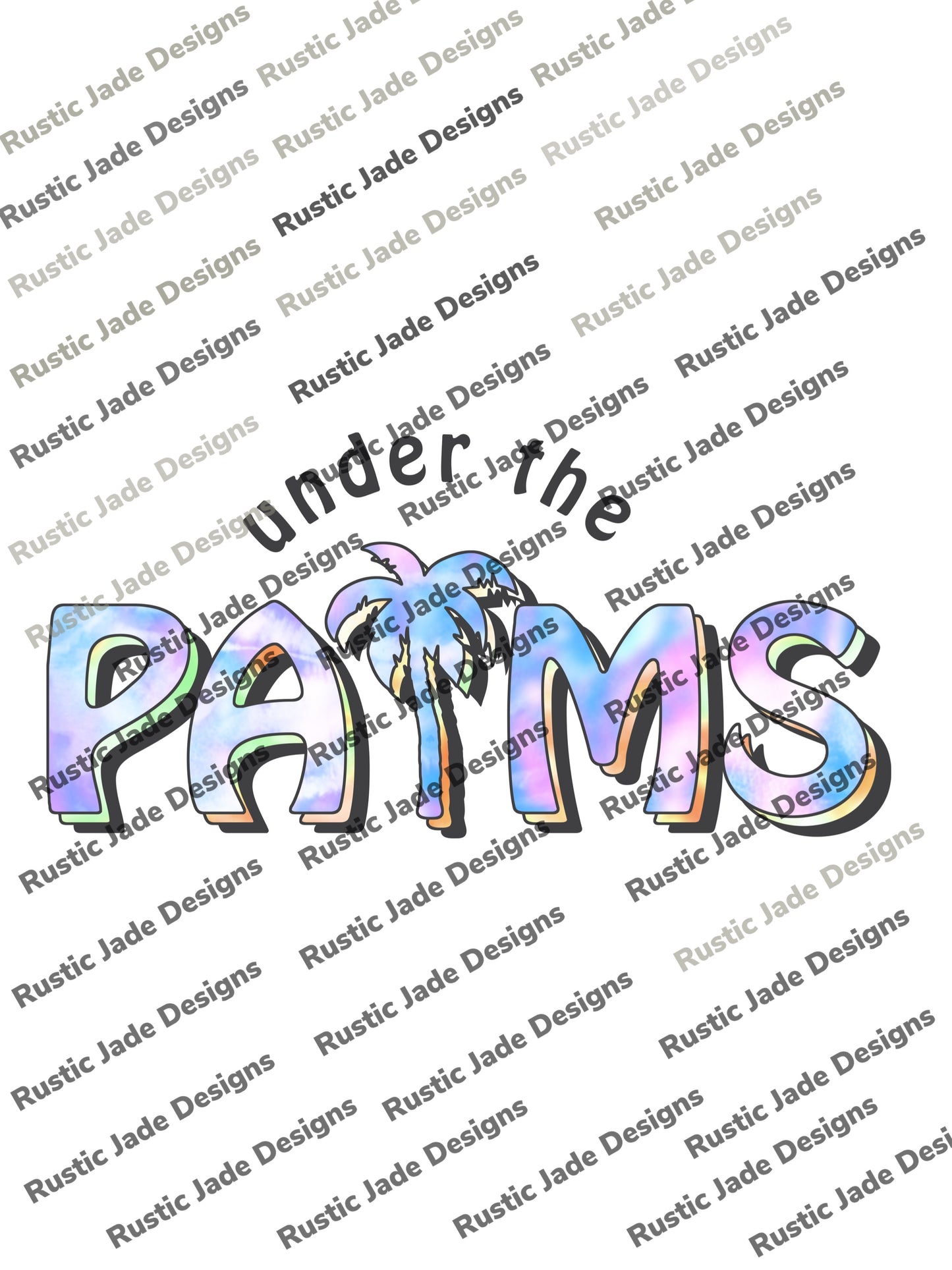 Under the Palms summer sublimation transfer paper
