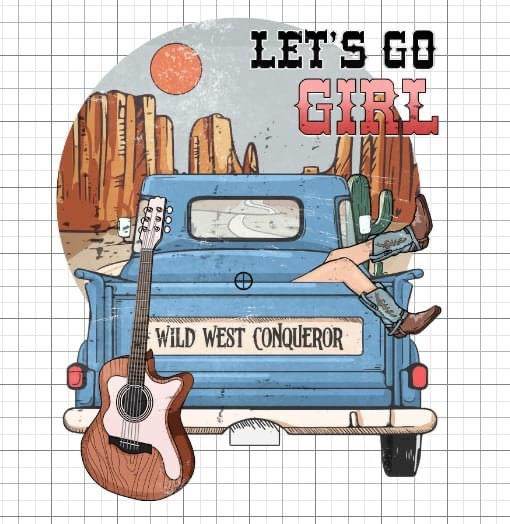 Let’s go girls Western sublimation transfer Paper