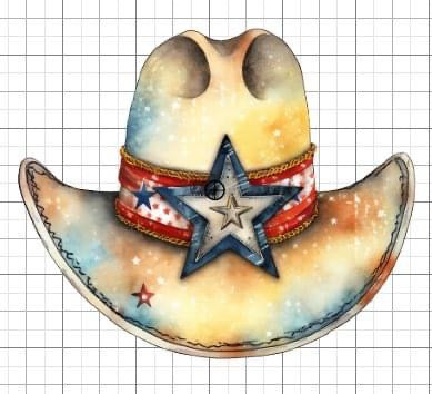 Stars & stripes Cowboy hat Western sublimation transfer paper