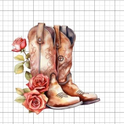 Cowgirl boots Western sublimation transfer Paper