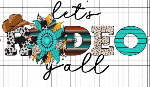 Let’s rodeo y’all sublimation transfer Paper