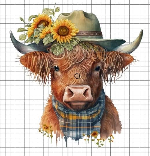 Highlands Cow sublimation transfer Paper