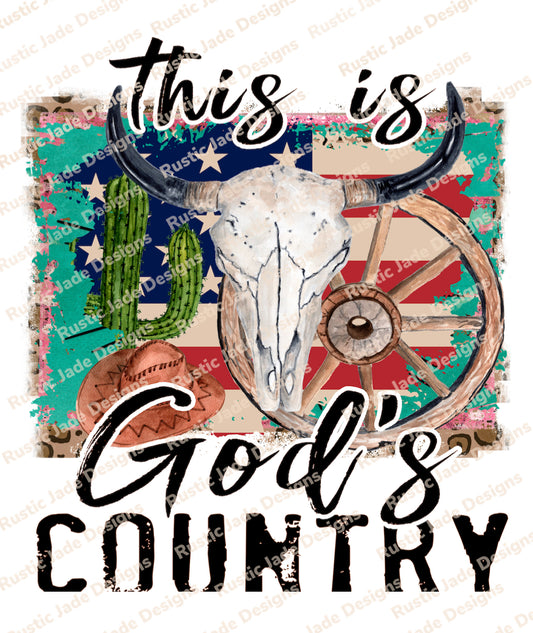 This is Gods country western sublimation transfer paper
