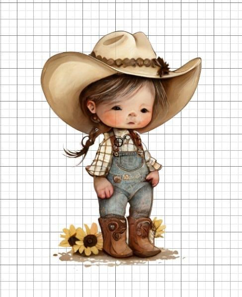 Girl Western sublimation transfer Paper