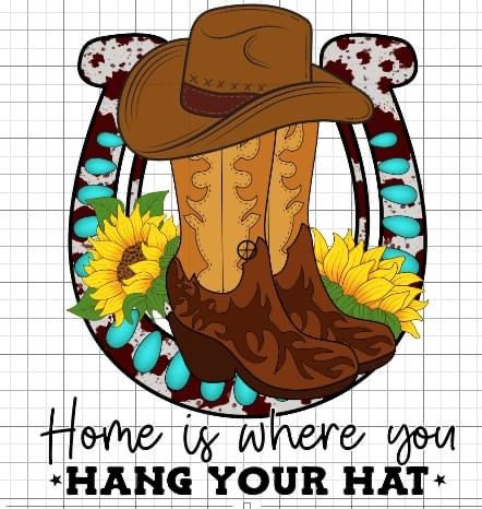 Home is where you hang your hat sublimation transfer Paper