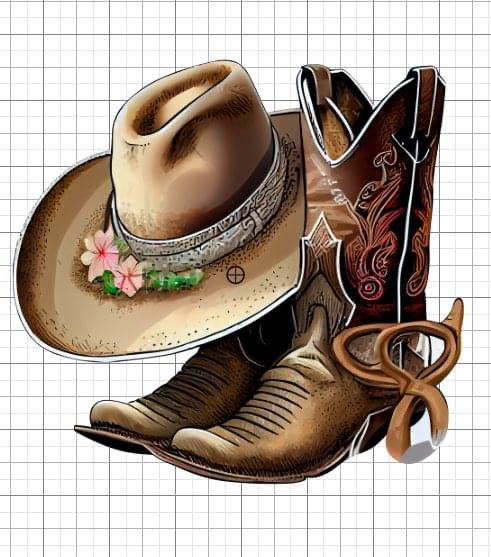 Cowgirl Boots sublimation transfer Paper