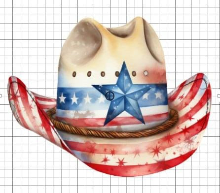Stars & stripes Cowboy hat Western sublimation transfer paper