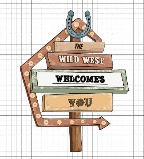 Wild West Western sublimation transfer paper