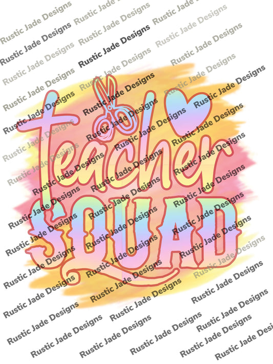 Teacher squad sublimation transfer paper