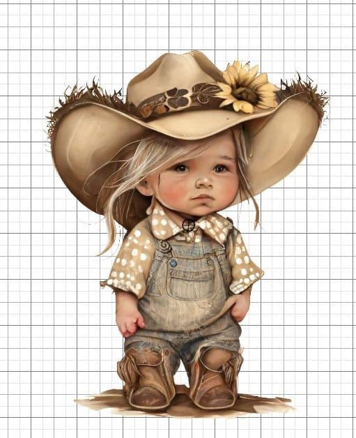 Girl Western sublimation transfer Paper