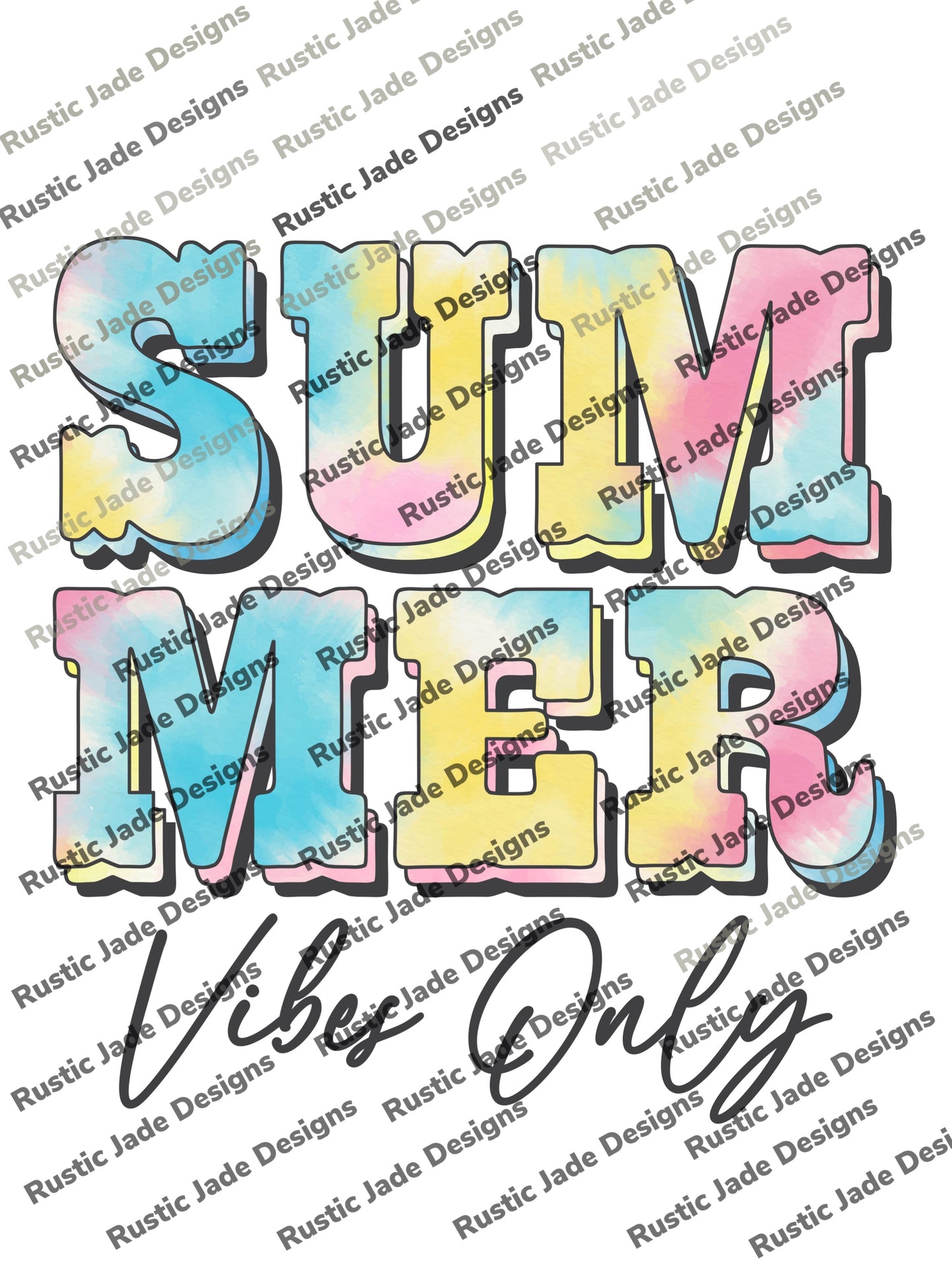 Summer vibes only sublimation transfer paper