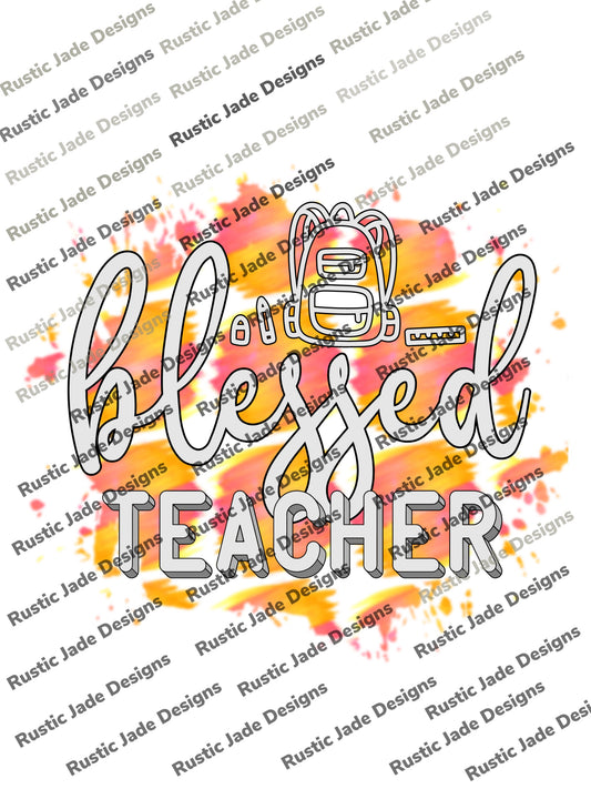 Blessed Teacher sublimation transfer Paper