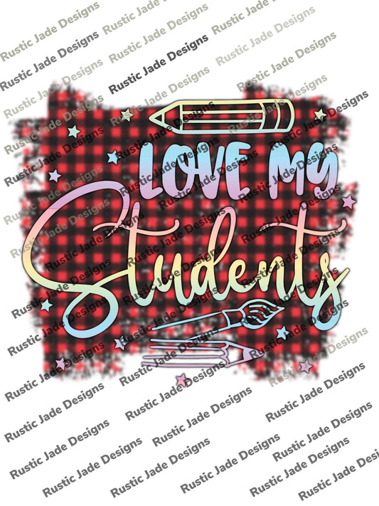 Love my students sublimation transfer Paper