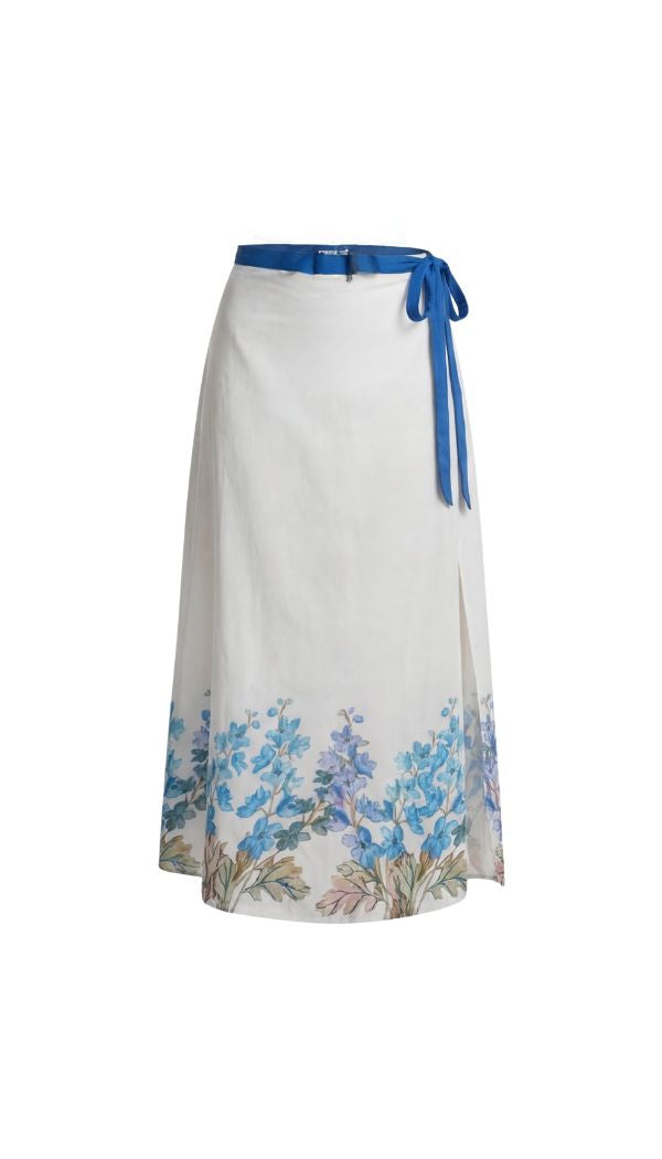 Lara Wrap Skirt in Larkspur Riviera