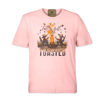 Let's Get Toasted - Adult Unisex Fall Camping Tee T-Shirt