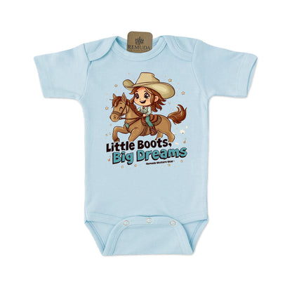 Little Boots, Big Dreams - Infant Girls One Piece Romper