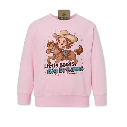 Little Boots, Big Dreams - Girls Western Toddler Sweatshirt