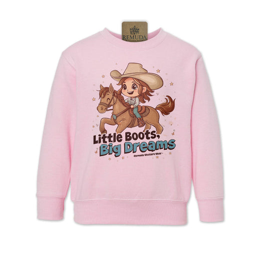 Little Boots, Big Dreams - Girls Western Toddler Sweatshirt