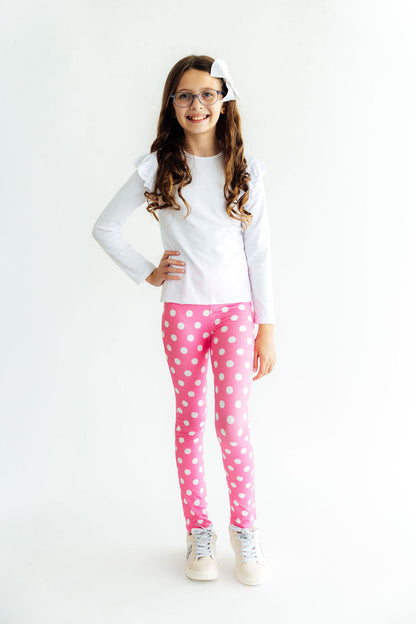 Pink Polka Dots Leggings