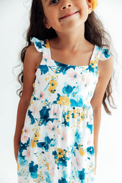 Blooming Buttercups Ruffle Maxi Dress