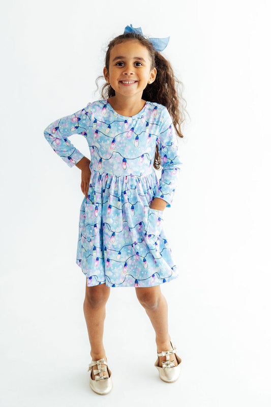 Twinkle Glow L/S Pocket Twirl Dress