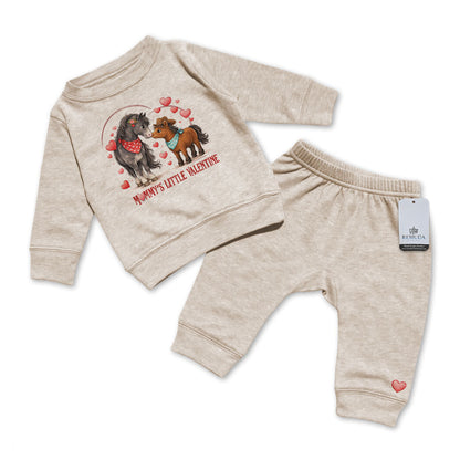 Mommy's Little Valentine Cowboy - Infant Boys Western 2 Piece Sweatsuit