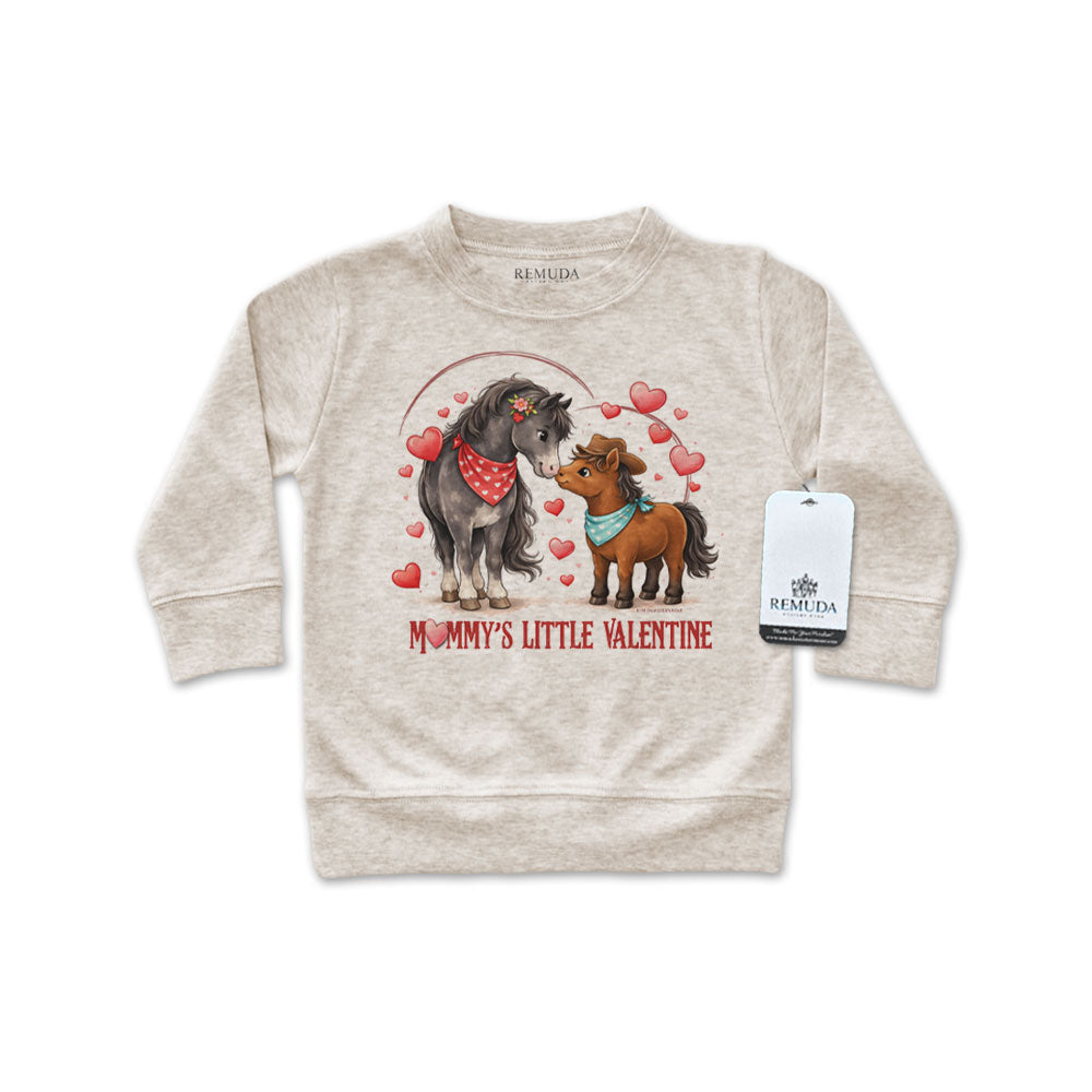 Mommy's Little Valentine Cowboy - Western Infant Boys Long Sleeve Pullover Shirt
