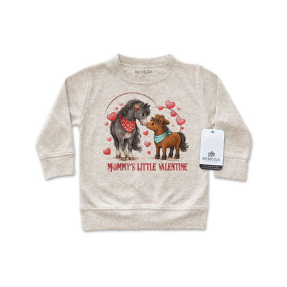 Mommy's Little Valentine Cowboy - Western Infant Boys Long Sleeve Pullover Shirt