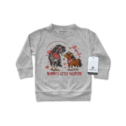 Mommy's Little Valentine Cowgirl - Western Infant Girls Long Sleeve Pullover Shirt