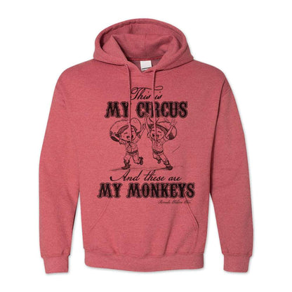 My Circus My Monkeys - Adult Unisex Western Pullover Hoodie