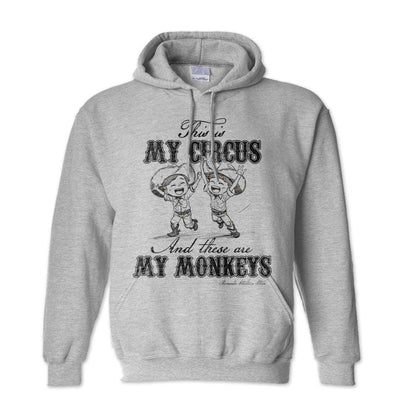 My Circus My Monkeys - Adult Unisex Western Pullover Hoodie