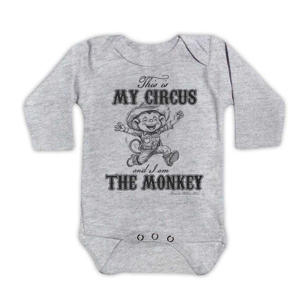 THIS IS MY CIRCUS, I AM THE MONKEY Infant Western One Piece Romper