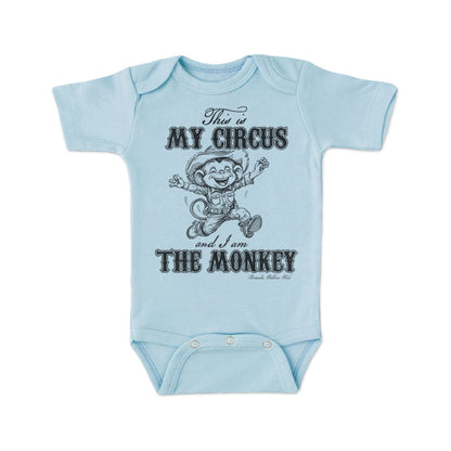 THIS IS MY CIRCUS, I AM THE MONKEY Infant Western One Piece Romper