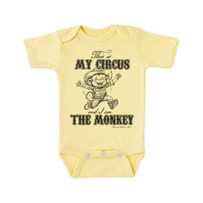 THIS IS MY CIRCUS, I AM THE MONKEY Infant Western One Piece Romper