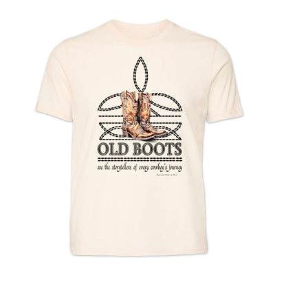 OLD BOOTS Cowboy Adult Mens Boot Stitch Tee