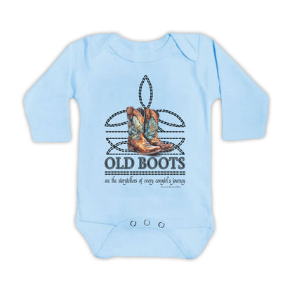 OLD BOOTS Cowgirl Boot Stitch Infant Western One Piece Romper