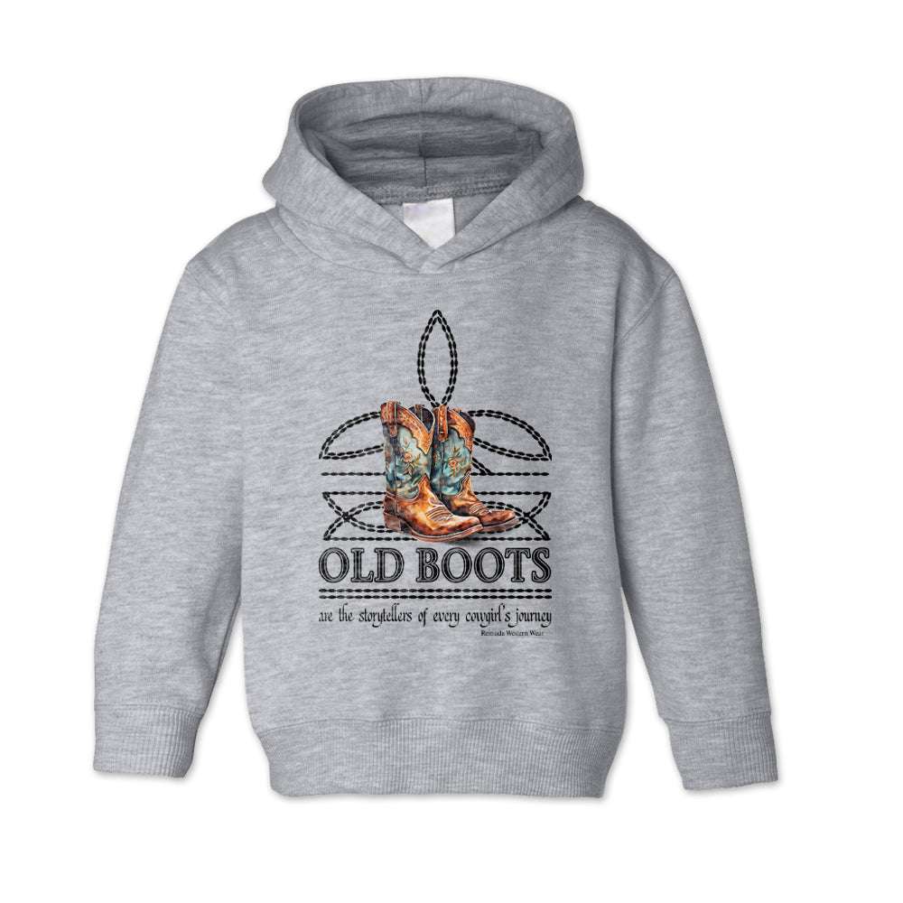 Old Boots - Boot Stitch Cowgirl Toddler Pullover Hoodie