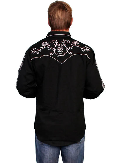 Scully Rose Colored Glasses - Mens Western Shirt