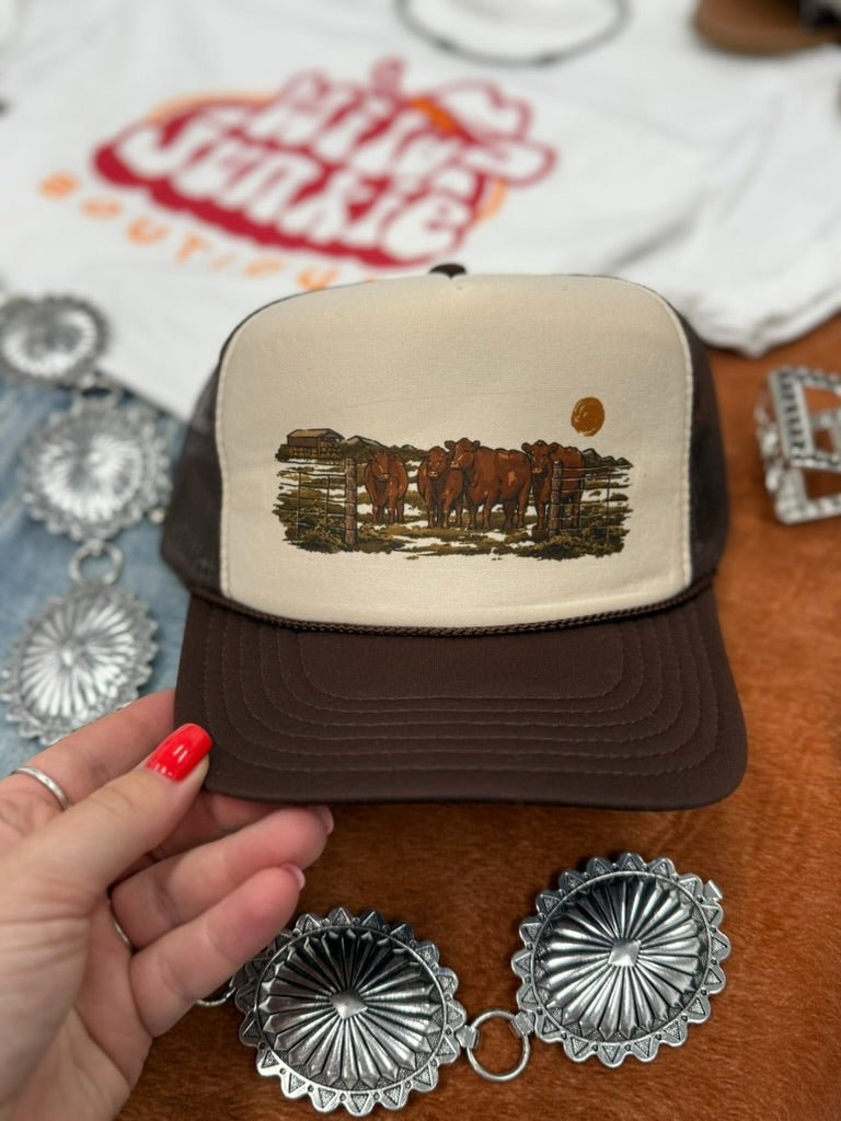 Pasture Red Angus Trucker Hat